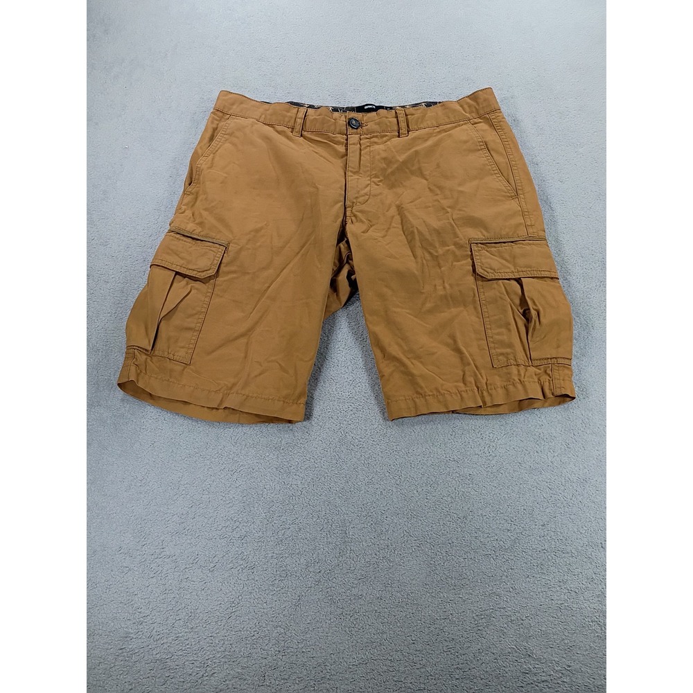 Brice Mens Cargo Shorts Tan Brown Size 40 Six Pocket Utility